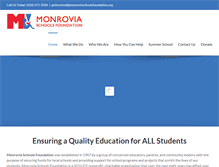 Tablet Screenshot of monroviaschoolsfoundation.org
